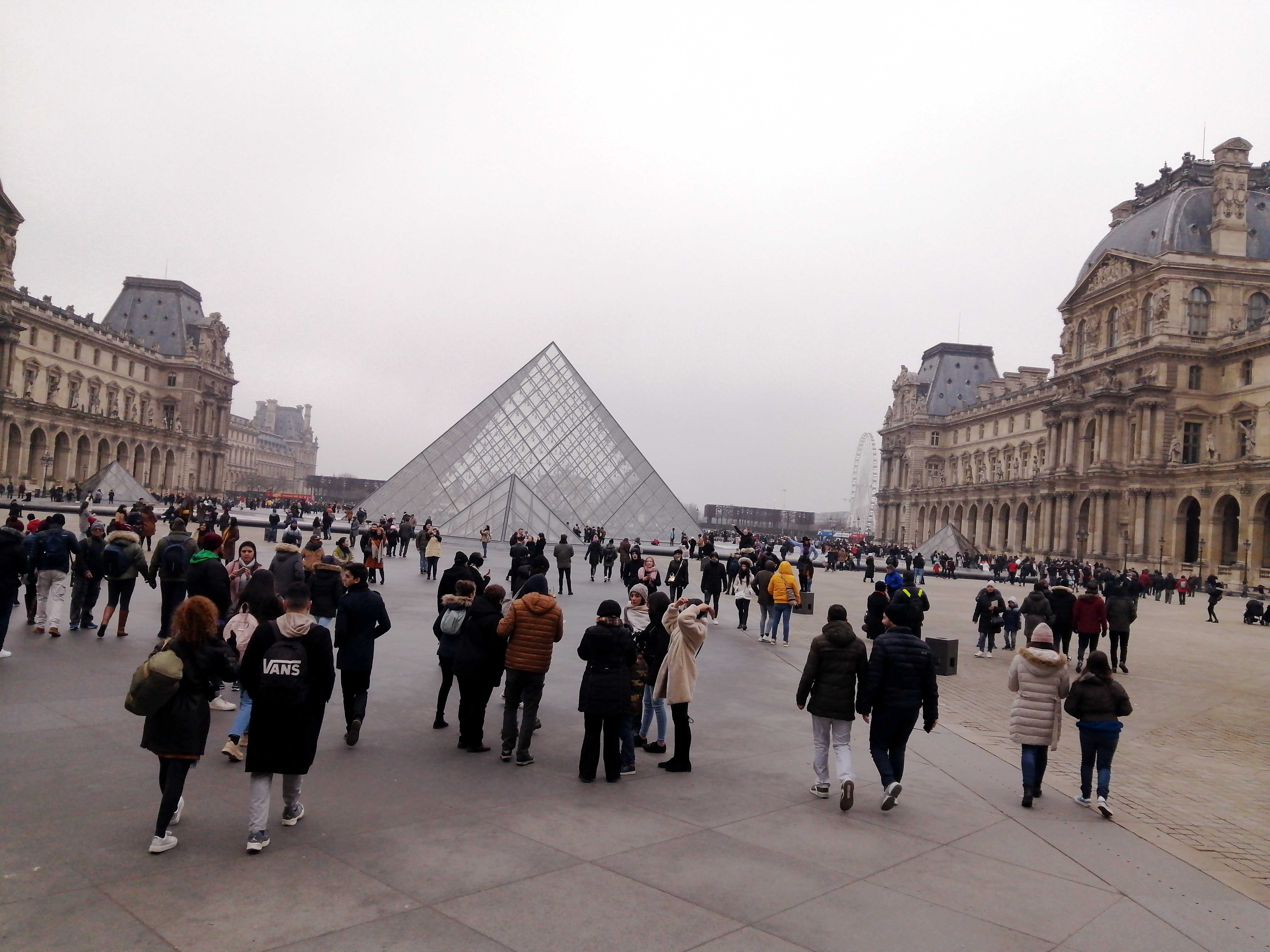 The popular Louvre Musuem Square situated in Paris. Always a crowd and never a dull moment.