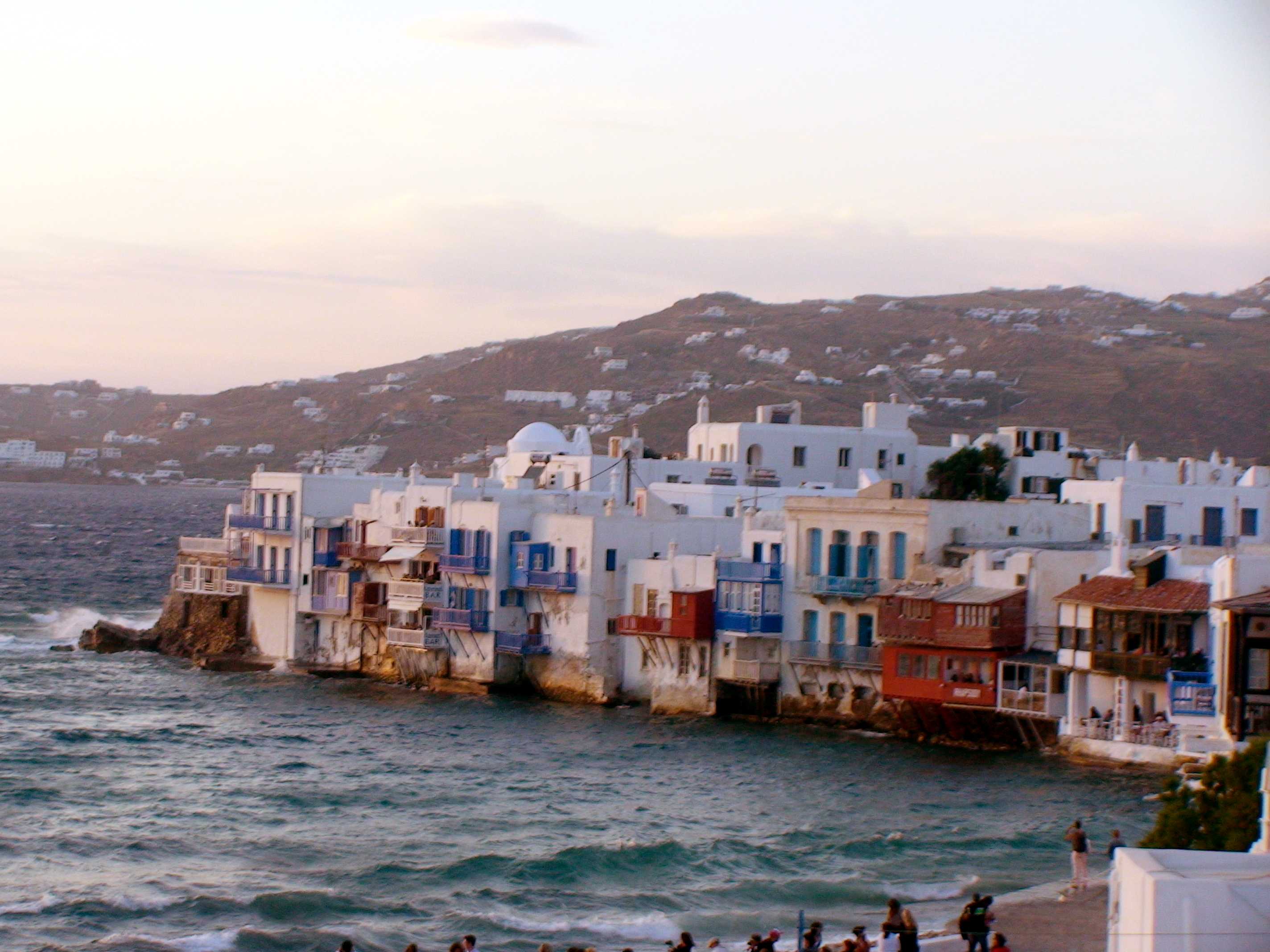 Mykonos beach side, Greece