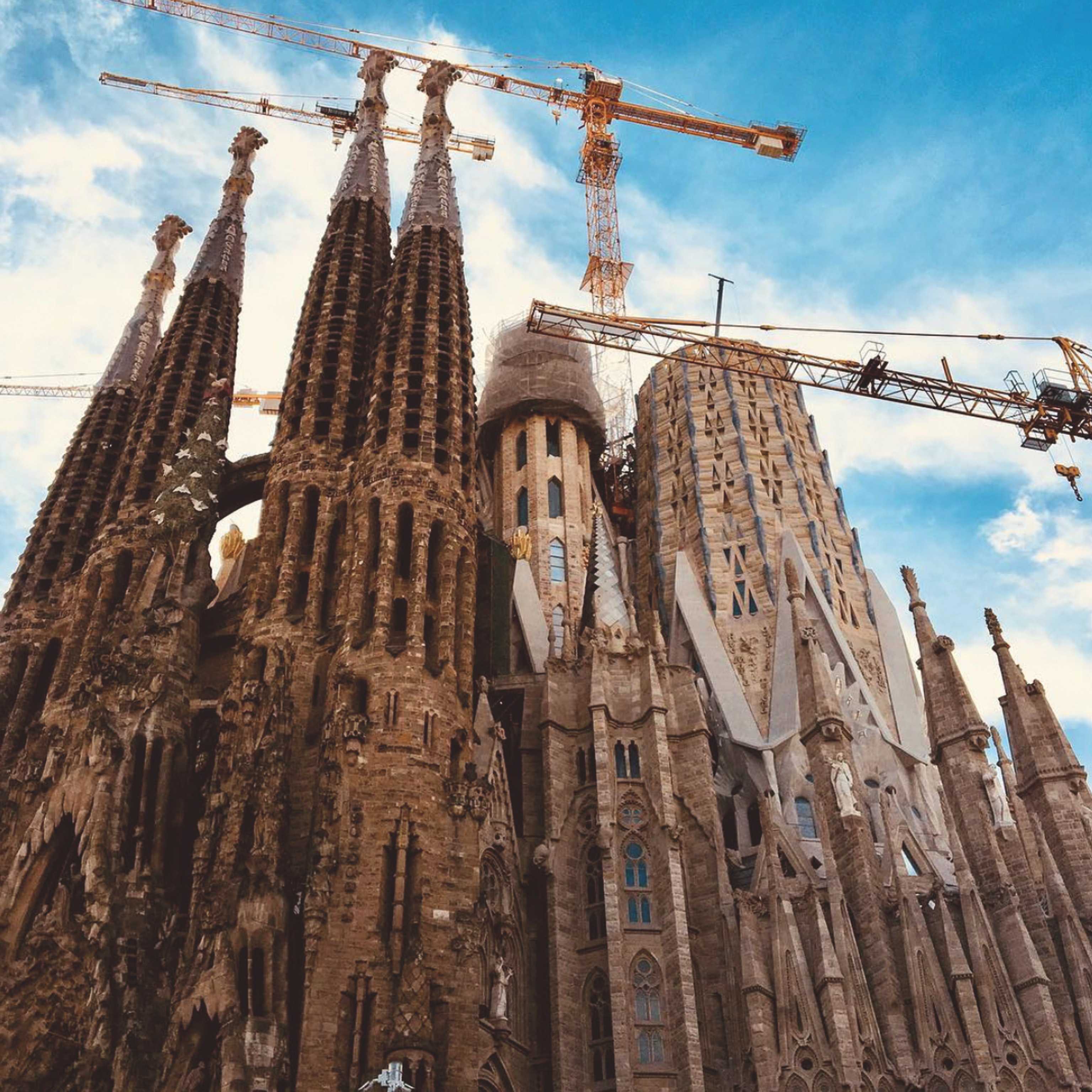 The La Sagrada Familia Church in Barcelona still under construction. Photo by Thomas Besseling on Unsplash.